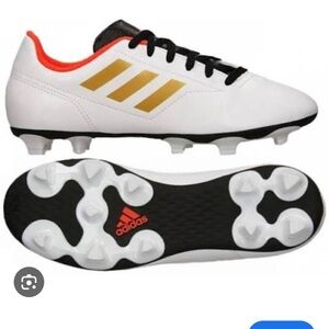 Adidas Boys Conquis II FG Junior Soccer Cleats White DB0537